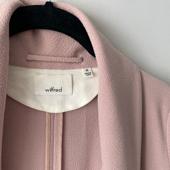 Wilfred Chevalier Open Front Long Sleeve Cuffed Casual Blazer Jacket Pink 00 - Picture 5 of 8